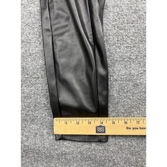 Guess Pants Womens Small Black Faux Leather Skinny High Rise Zip Leggings - Picture 6 of 10